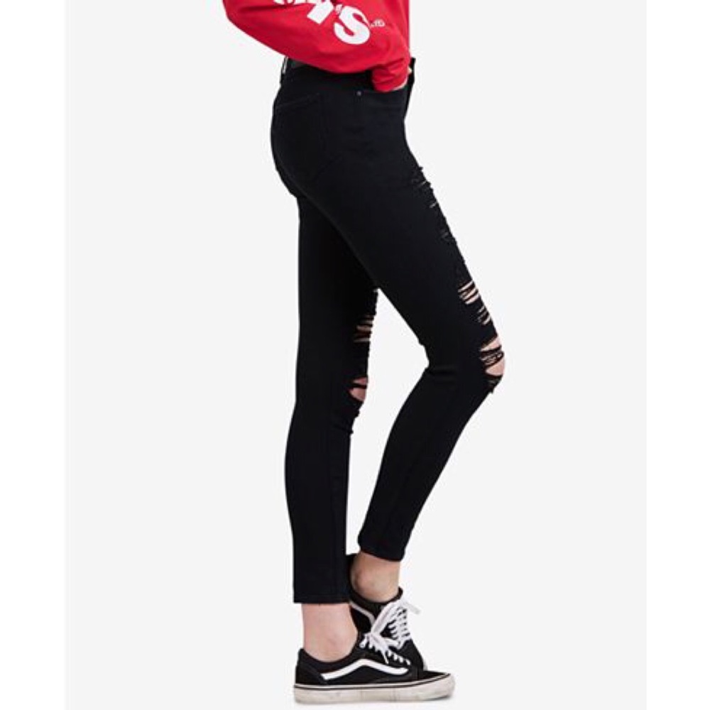 Levi's Women's 711 Ripped Skinny Jeans Size 28R - Picture 3 of 5